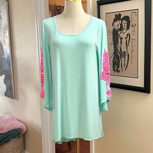 VOLL,Seafoam Tunic/Cover-Up,Fuscia S
Embroidery PLUS New Matching Wrap,Size Med